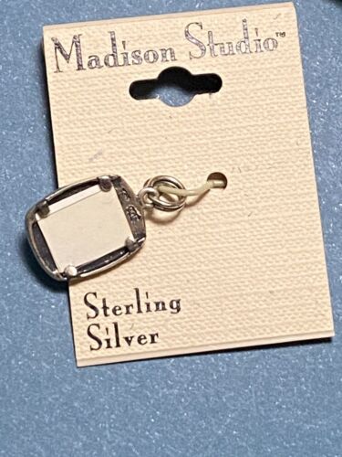 925 Sterling Silver Madison Studios Baby Picture Frame Bracelet Charm/Pendant - Picture 3 of 8