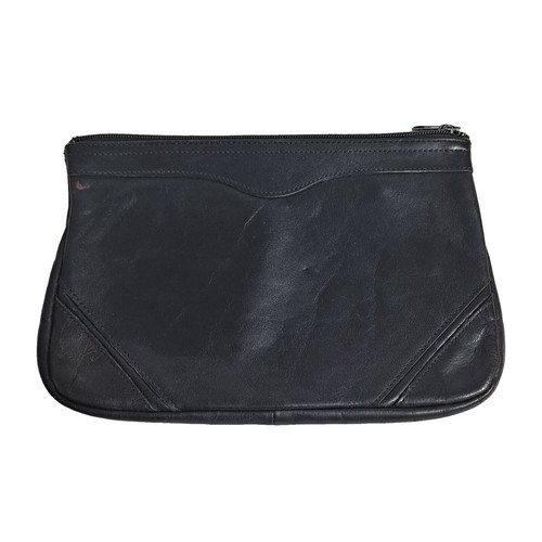 DIESEL Archive Vintage Black Leather Crossbody Bag Grunge Utility