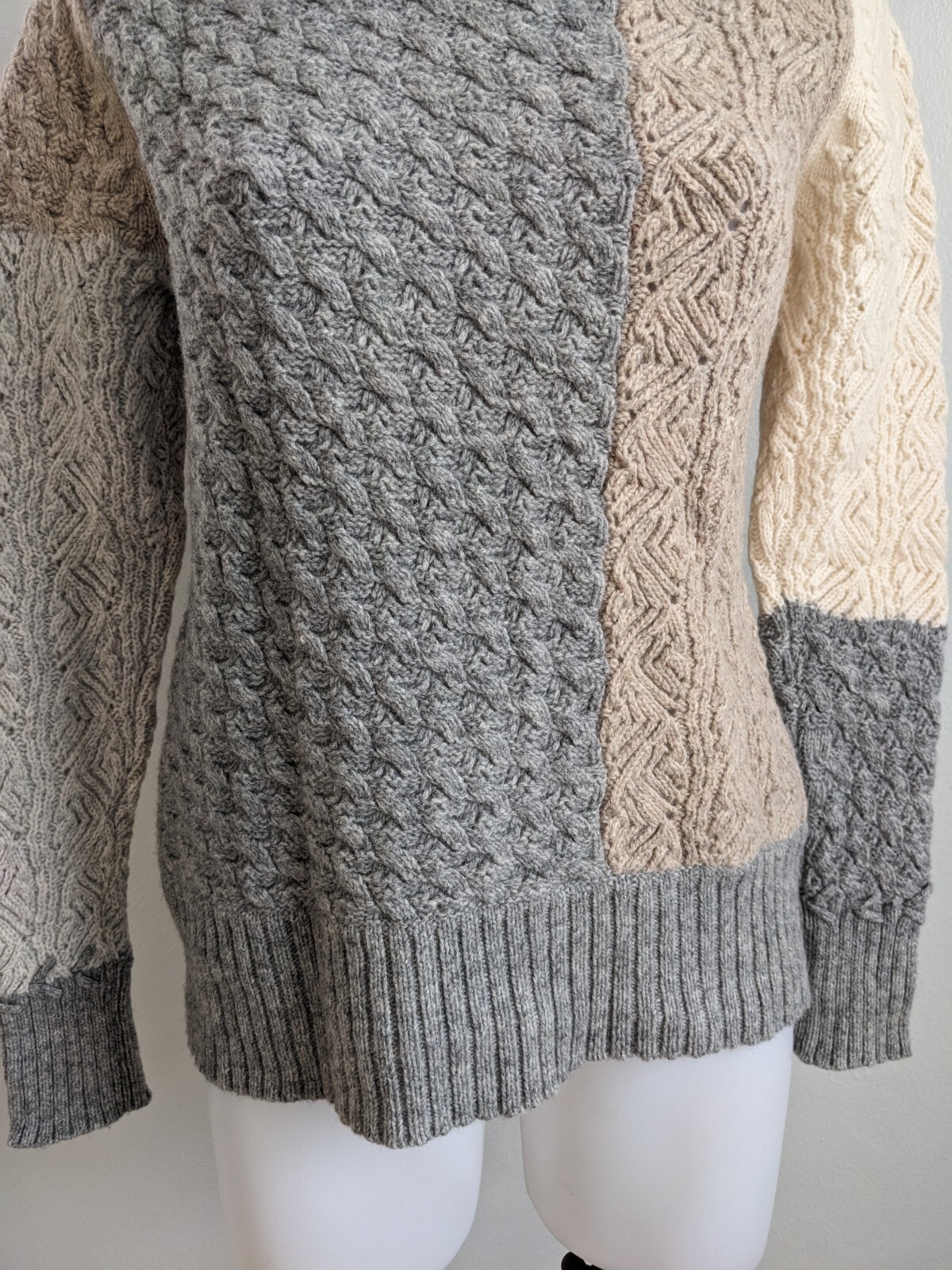 Sundance Size Medium Lambswool Patchwork Saco Swe… - image 3