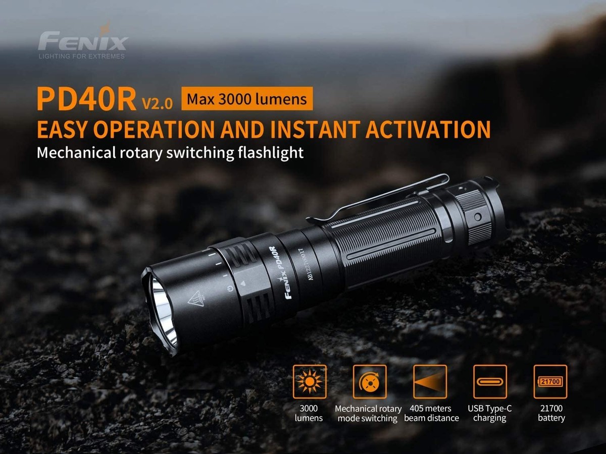 Fenix PD40R V2.0 Luminus SST70 3000Lumens LED Flashlight