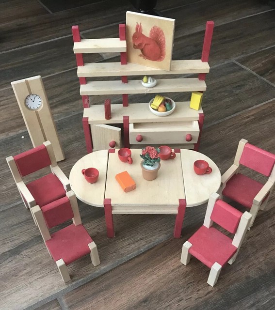 Doll House Dining Room Furniture 1990's eBay