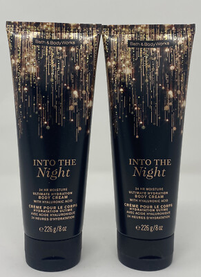 2x Bath & Body Works INTO THE NIGHT Body Cream 8 Oz