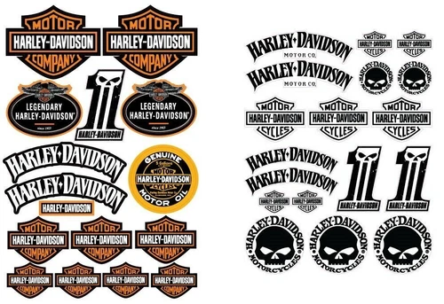 Harley Chopper Sportster Dyna Softail V-Rod Iron Glide Decals Stickers