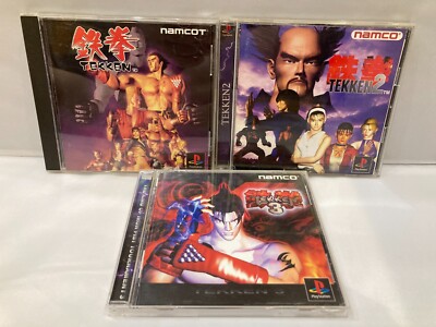LOT TEKKEN 1 2 3 PS1 PLAYSTATION SONY NTSC-J Japan IMPORT Psx TESTED WORKS