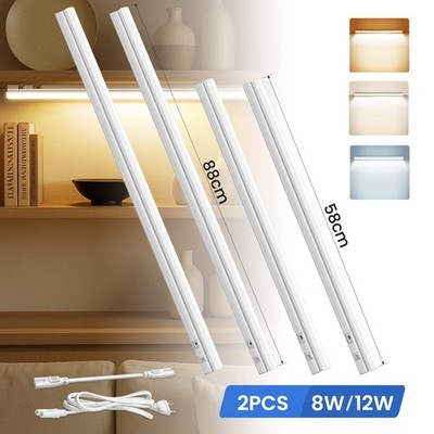 2-Pack LED Unterbauleuchte Küche Schrankleuchte Flach 58/88cm 3CCT Lichtleiste