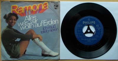 RAMONA Alles, was wir woll`n auf Erden Ich muß telefonieren Philips 6003 061