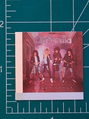 1987 YOUNG MATES MUSIC PLAYER ALBUM STICKER CARD CINDERELLA Night Songs