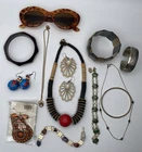 Vintage To Now Curated Boho Hippie Costume Jewelry & Accessory Lot, 14 Pieces
