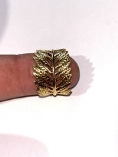 18 Karat Gold Plated Leaf Design Ring Adjustable Size