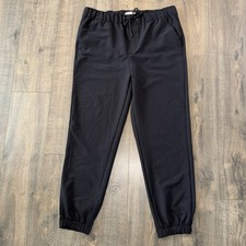 NWT Avenue Men’s Sz L Flexstride Performance Jogger Pants Black Solid Comfort