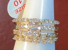 Bomb Party Delicates Ring “Named After No One” RG55375 CZ Gold Plating Sz 10