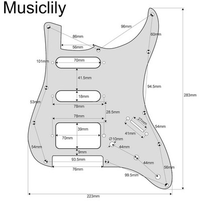 HSS Pickup Set with Humbucker for Stratocaster//