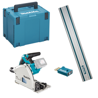 Makita Akku-TauchsäGe 2X18V DSP601ZJU Ohne Akku + Makpac + FüHrungsschiene 1,5M
