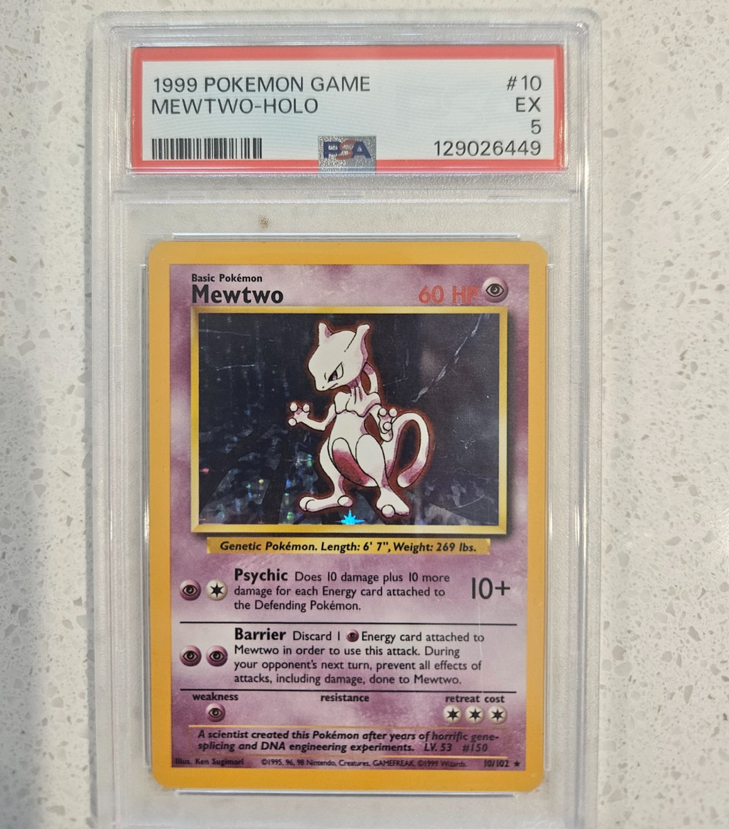 Mewtwo Holo 10/102 - 1999 Pokémon WOTC Mewtwo 010/102 Base Set Holo for sale online | eBay