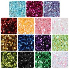 CCINEE 7mm Loose Sequins for Craft, 7500PCS Rainbow Cup Small, 7 mm-7500 pcs