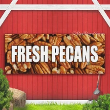 FRESH PECAN nut Georgia shelled gifts healthy Indoor Outdoor Banner Sign