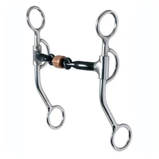 REINSMAN All Around Curb Bit, 3-Piece Snaffle with Copper Roller, 5" Mouth (776)