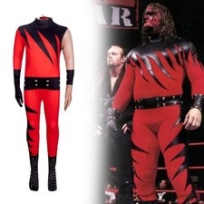 Wwe Kane Costume Kids Cosplay Jumpsuit With Mask For Halloween Party