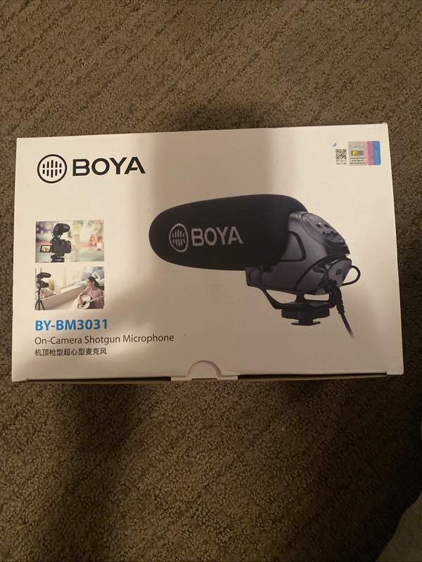 BOYA BY-BM3031 Super Cardioid Directional On Camera Shotgun Microphone- NIB