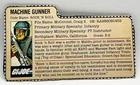 Vintage Hasbro Gi Joe ARAH Rock N Roll V1 Machine Gunner File Card 1982