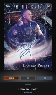 Damian Priest - Winter Solstice Signature Iconic Topps Slam WWE Midnight 26