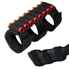 8 Rounds Tactical Shotgun Shell Holder 12 GA Molle Nylon Buttstock Ammo Holder