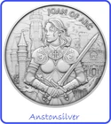 Legendary Warriors - Joan of Arc - 1 oz .999 BU Silver 🍒Encapsulated🍒