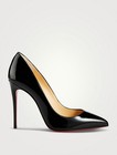 100% AUTH NEW WOMEN LOUBOUTIN PIGALLE FOLLIES BLACK PATENT 100 PUMPS/HEEL US 8 — photo 2