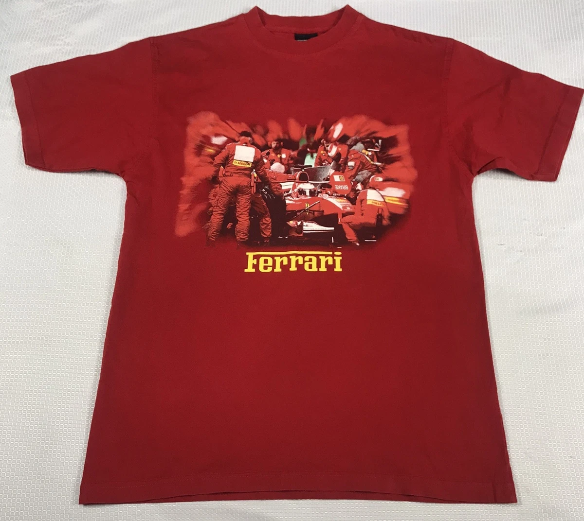 T-shirt Vintage Ferrari – Homme Taille L – Rouge – Logo Scuderia – Années 2000