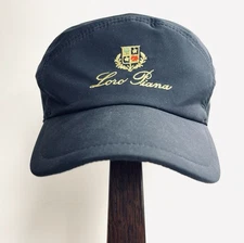 LORO PIANA Logo Navy Blue Storm System Hat Baseball Cap, Large, Adjustable Strap