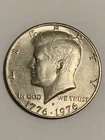 1776-1976-D Kennedy Bicentennial Half Dollar Coin.