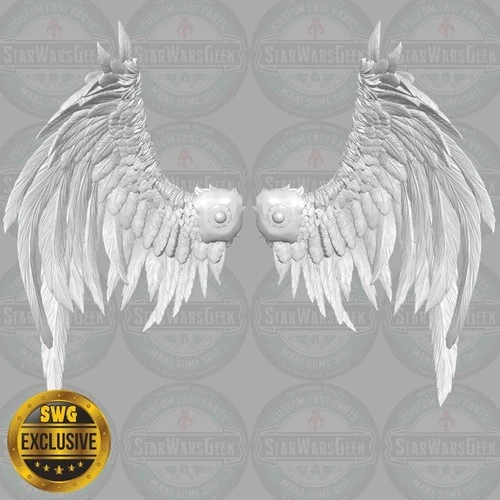 Angelic wings custom pair for 1:18 1:10 1:12 fantasy action figures