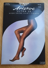 Aristoc Ultra 20 High Shine Silky Tights in Taupe - Size Medium - Sealed Pack