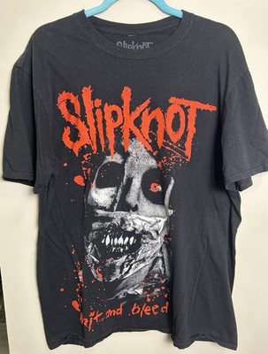 SlipKnot Shirt Mens XL Black Wait and Bleed Band Tee Metal Concert 2002
