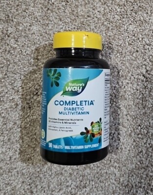 Nature's Way, Completia, Diabetic Multi-Vitamin, 90 Tablets Exp 09/25