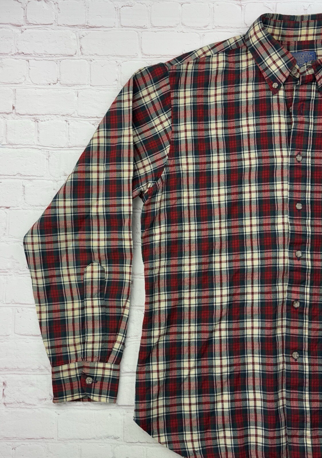 VTG Pendleton Lightweight 100% Virgin Wool Red/Bl… - image 2