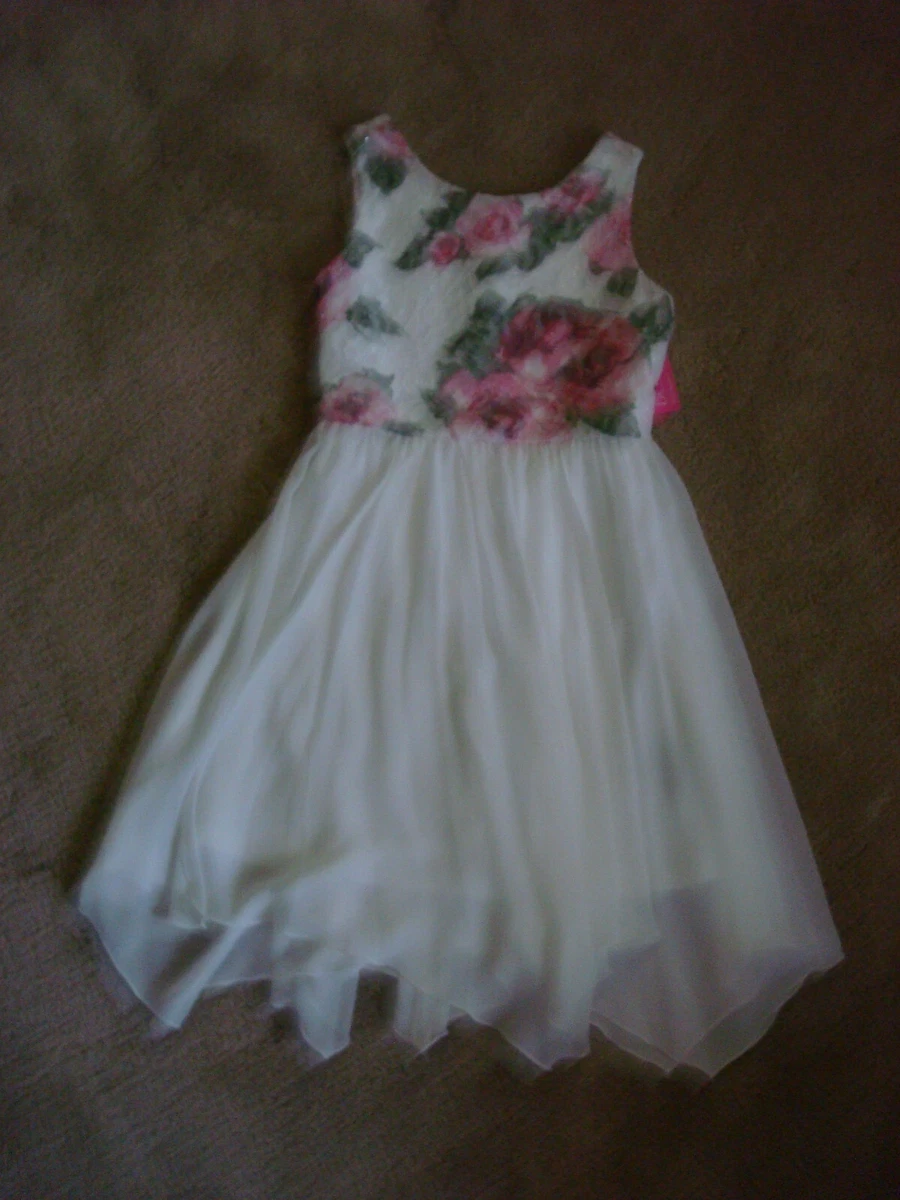 White top top pink bottom dress