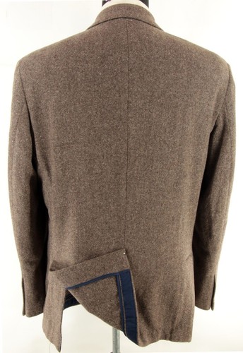 Nuevo Abrigo Blazer Chaqueta Abrigo Deportivo Tasso Elba Para Hombre Lana Seda Camelhair Flack Talla L - Imagen 8 de 8