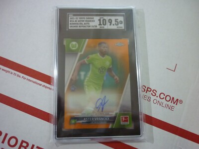ASTER VRANCKX 2021-22 TOPPS CHROME BUNDESLIGA #BCA-AV RC Orange 18/25 SGC 9.5/10