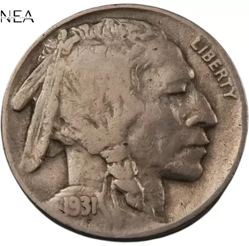 1931-S Buffalo Nickel ~ Choice Fine/Very Fine (F/VF) ~ Better Date!