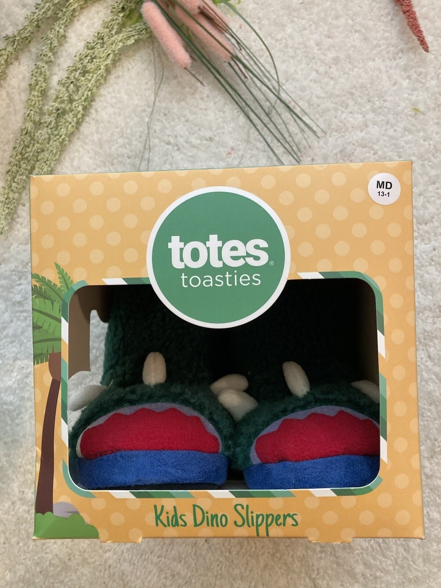 Comfy Slippers Totes Dinosaur Slippers New Totes Toasties KIDS