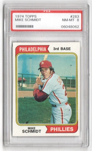 Mike Schmidt Phillies HOF 1974 Topps #283 PSA 8 ( NM-MT ) x062
