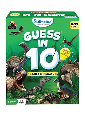 Skillmatics Card Game : Guess in 10 Deadly Dinosaurs | Gifts for Ages 8 & Up |