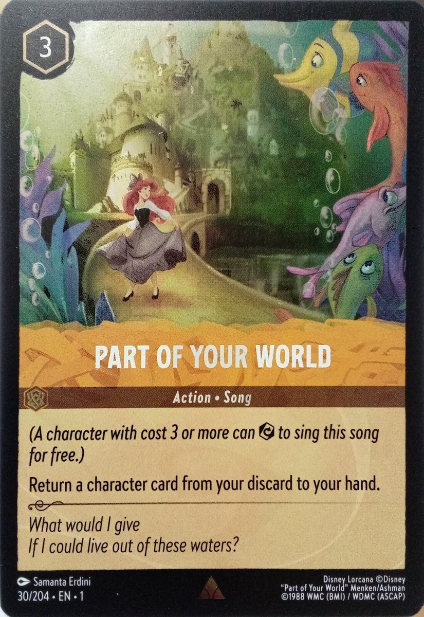30/204 PART OF YOUR WORLD THE FIRST CHAPTER FOIL RARE DISNEY LORCANA CARD