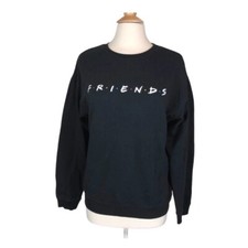 Friends Television Series Vintage Sweatshirt XS Black Jerry Leigh Designs Crew