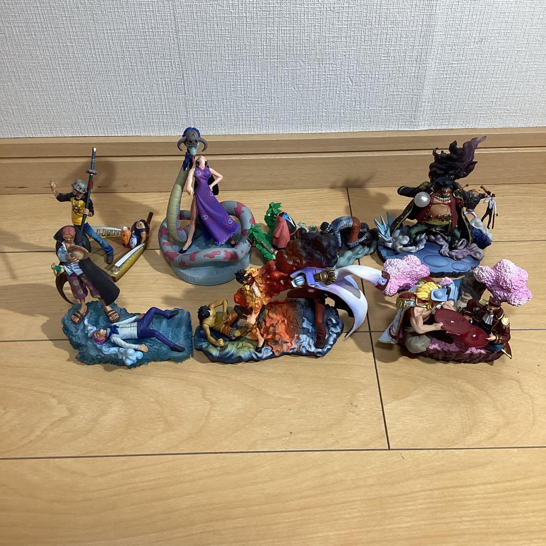 One Piece Logbox Figure Set 7 Luffy Ace Akainu Rare Diorama