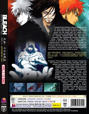 ANIME DVD~BLEACH : SENNEN KESSEN-HEN PART 2 VOL.1-13 END [ENGLISH