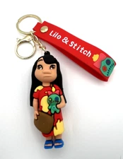 Lilo Pelekai Keychain Charm 3D Figure Keychain with Hand Strap (Lilo & Stitch)