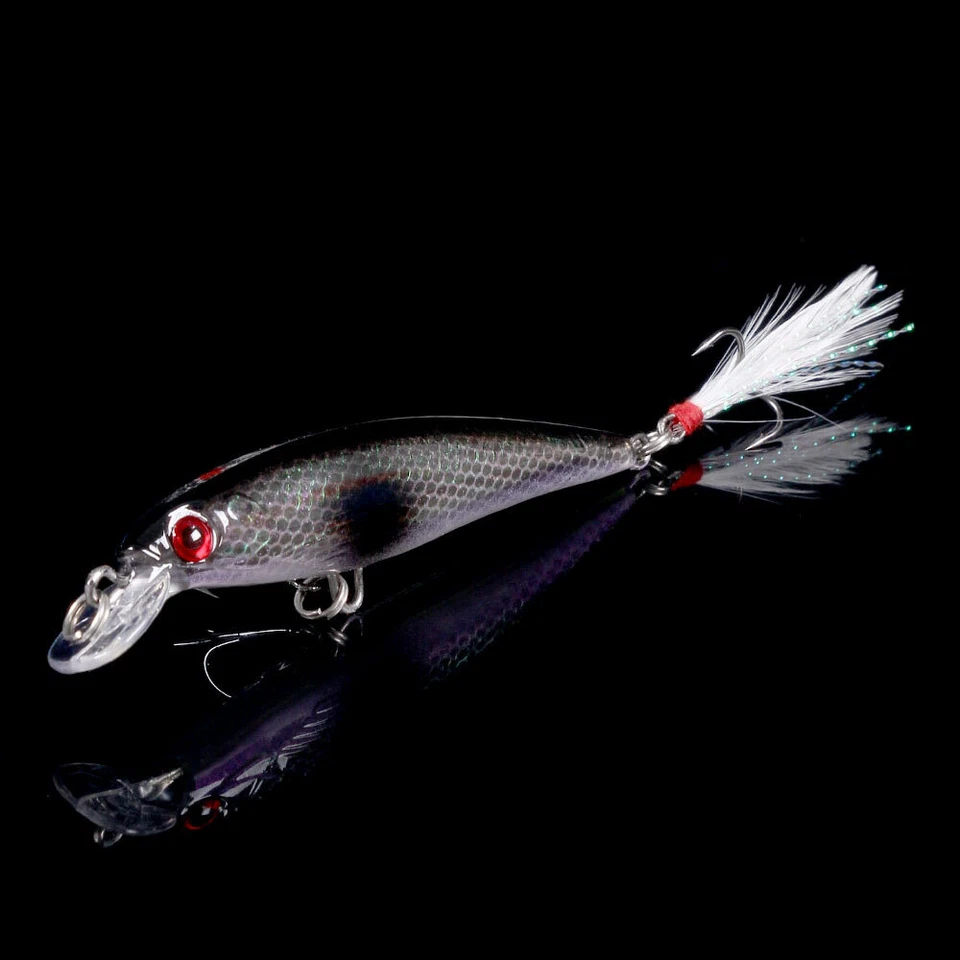 HENGJIA 9CM 8G MINNOW Leurre Poisson Nageur Pêche Peche Truite Mer - Photo 4/4