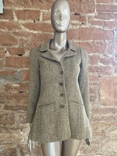 Vintage Biba Jacket Genuine 60s - 1970s Barbara Hulanicki Tweed Wool. Size 8-10